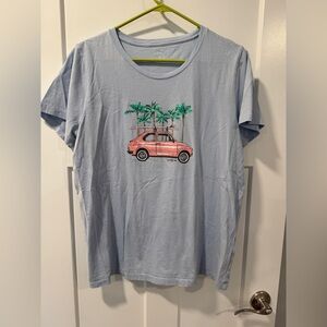 J. Crew Sky Blue Graphic Tee